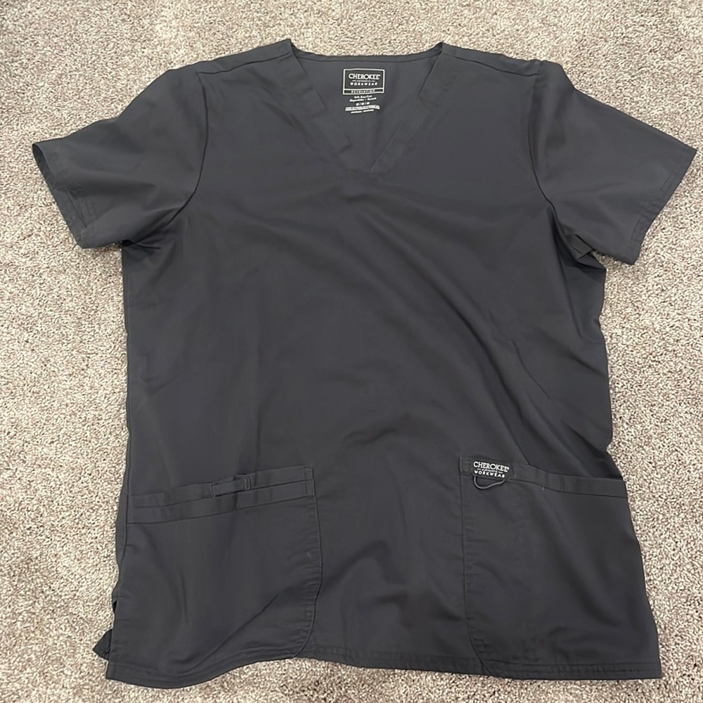 Cherokee workwear scrubs medium gray